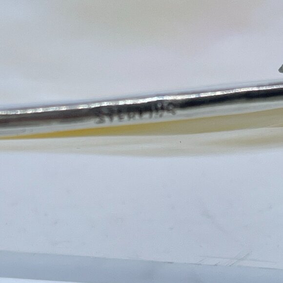 vintage sterling silver trimmed cavier plate mother of pearl shell dish - Picture 4 of 4